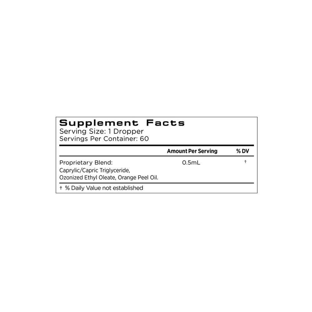 Immune Activator supplement facts, 1 dropper serving