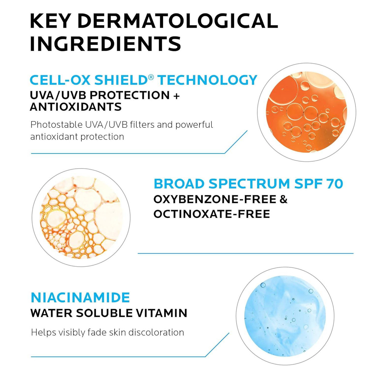 Key ingredients: Cell-Ox Shield, broad spectrum SPF 70, niacinamide