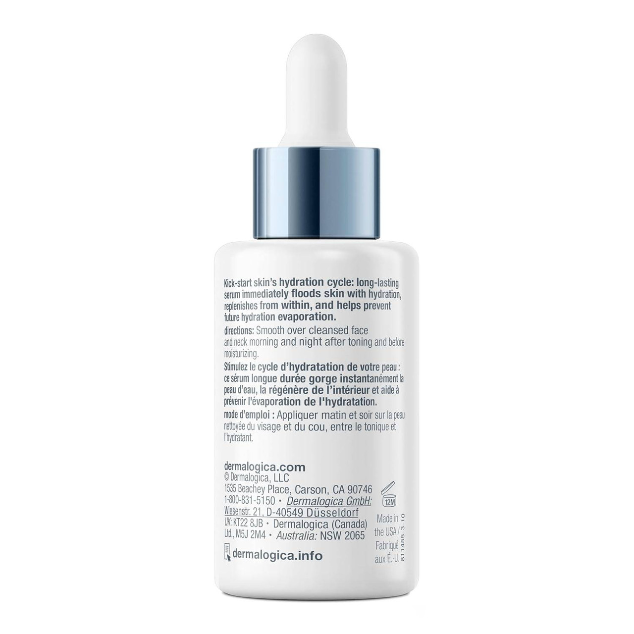 Back of Circular Hydration Serum bottle with directions text