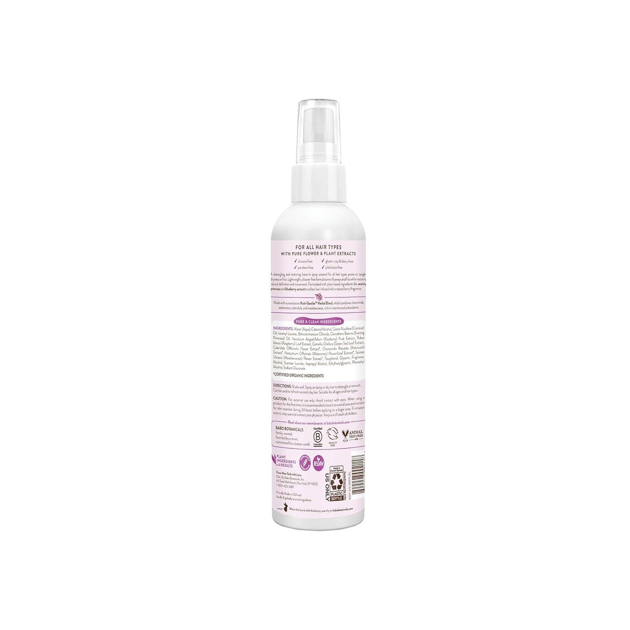 Babo Botanicals Smoothing Detangling Spray - Berry Primrose