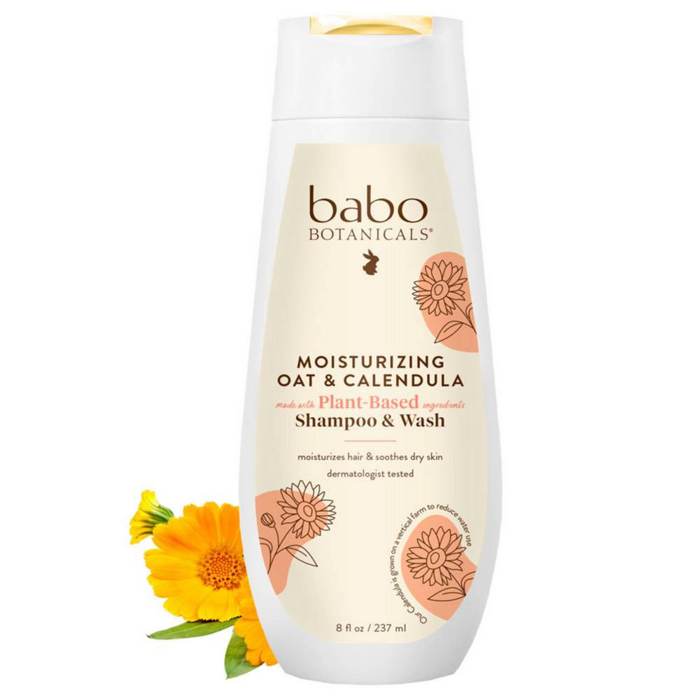 Babo Botanicals Moisturizing Baby Shampoo & Wash - Oatmilk & Calendula