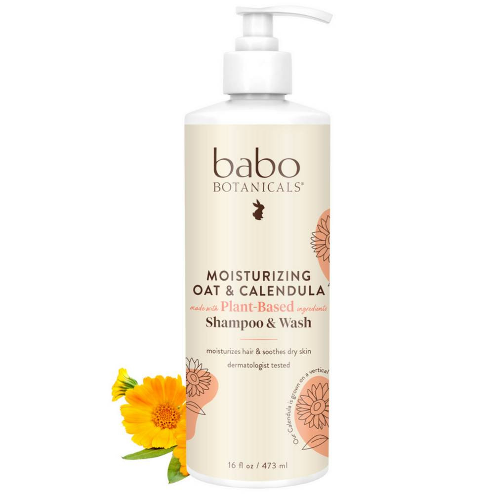 Babo Botanicals Moisturizing Baby Shampoo & Wash - Oatmilk & Calendula