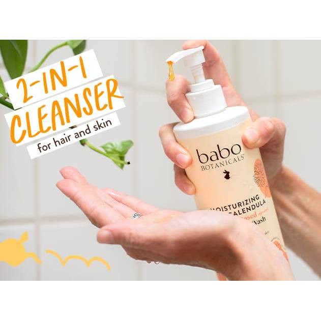 Hands pumping shampoo, 2-in-1 cleanser for hair and skin