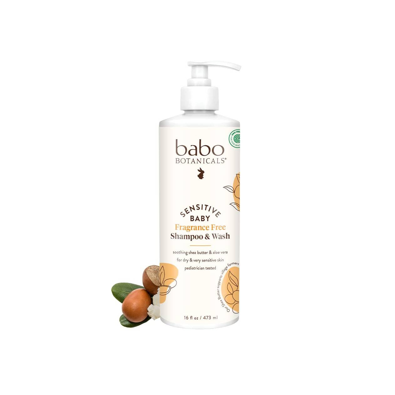 Babo Botanicals Sensitive Baby Shampoo & Wash - Fragrance Free