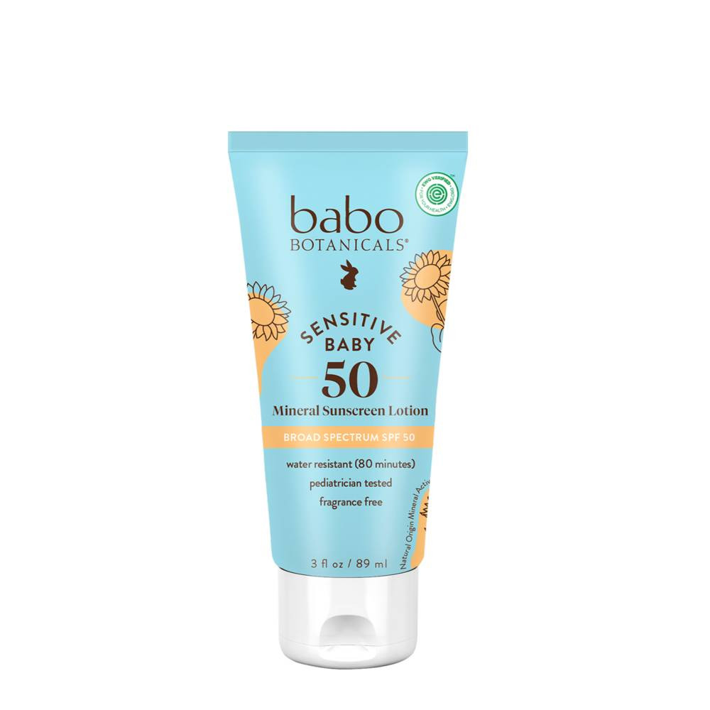 Babo Botanicals Baby Skin Mineral Sunscreen SPF 50 Lotion - Fragrance Free