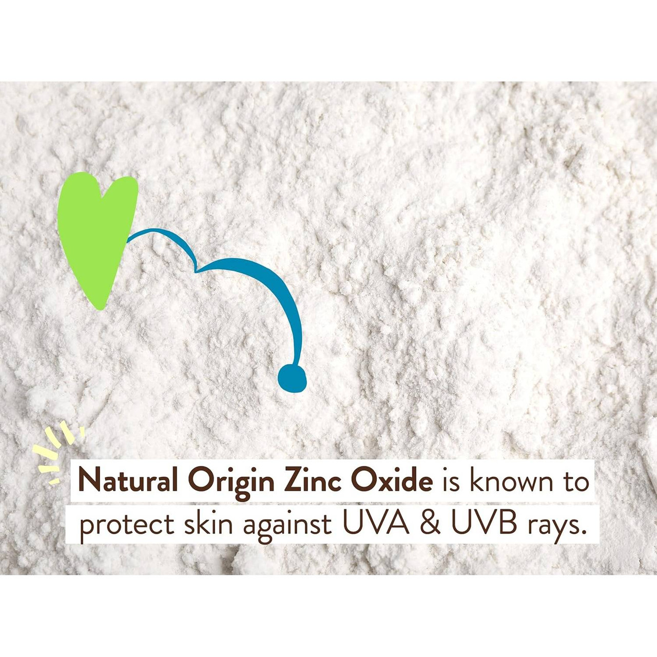 Natural origin zinc oxide powder ingredient graphic