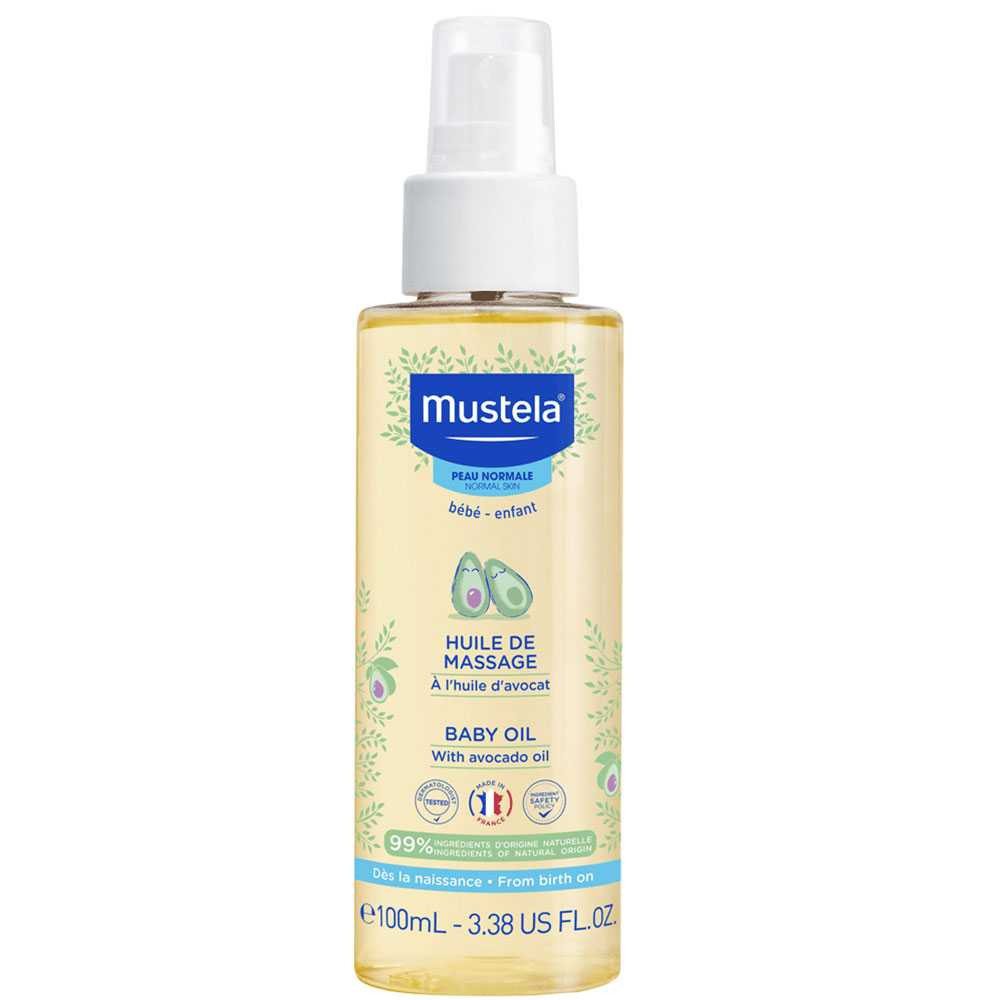 Mustela Baby Oil 100 mL spray bottle
