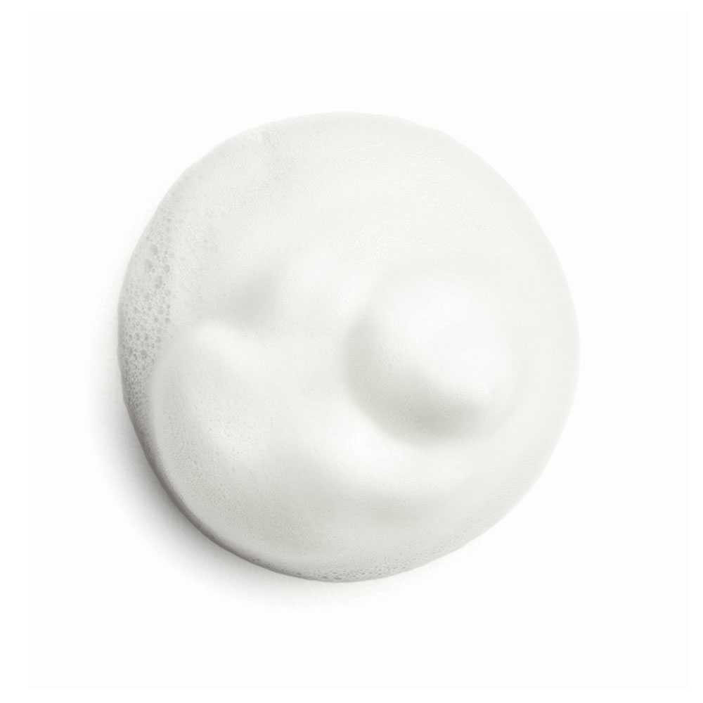 White foam cleanser texture