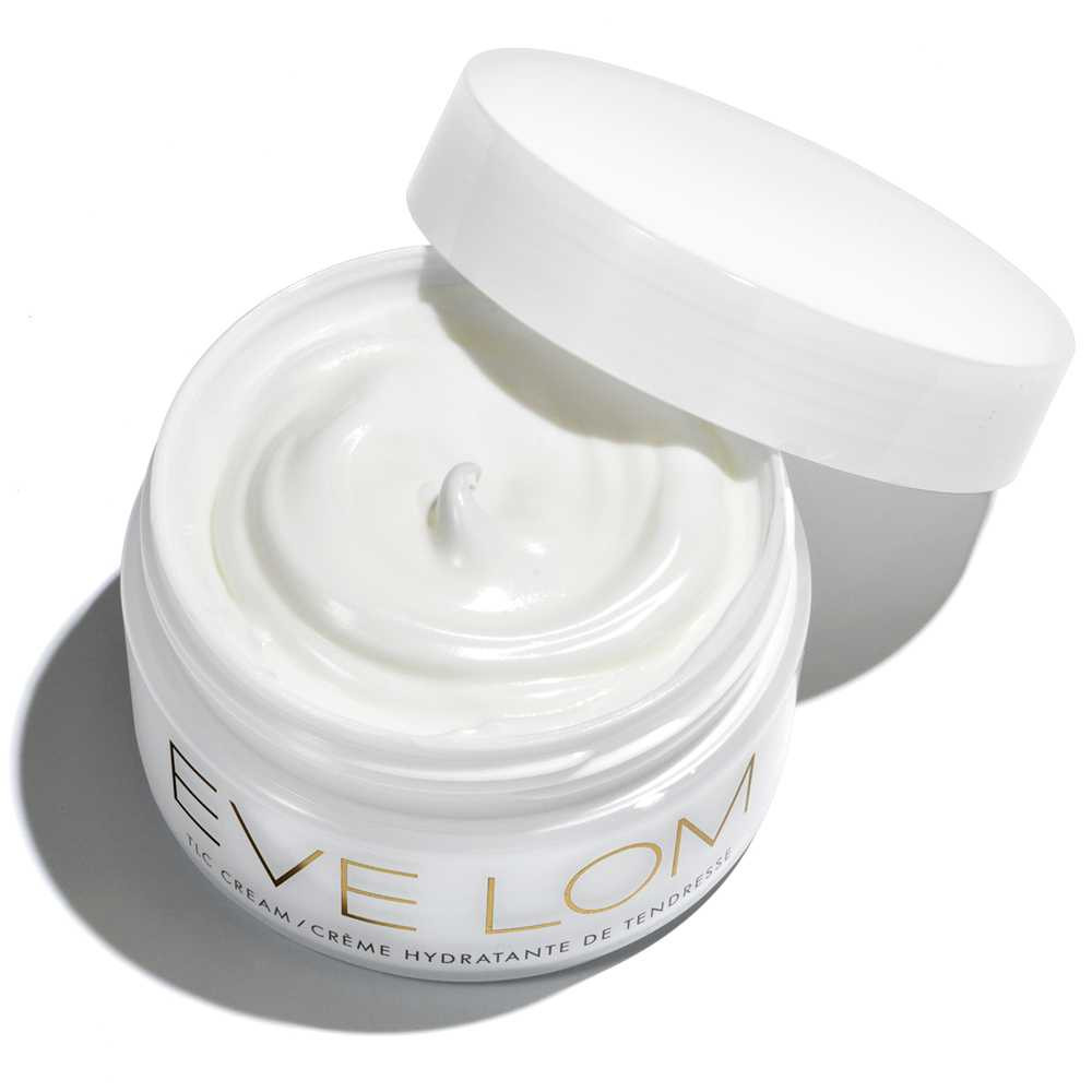 Eve Lom TLC Cream open jar showing white cream