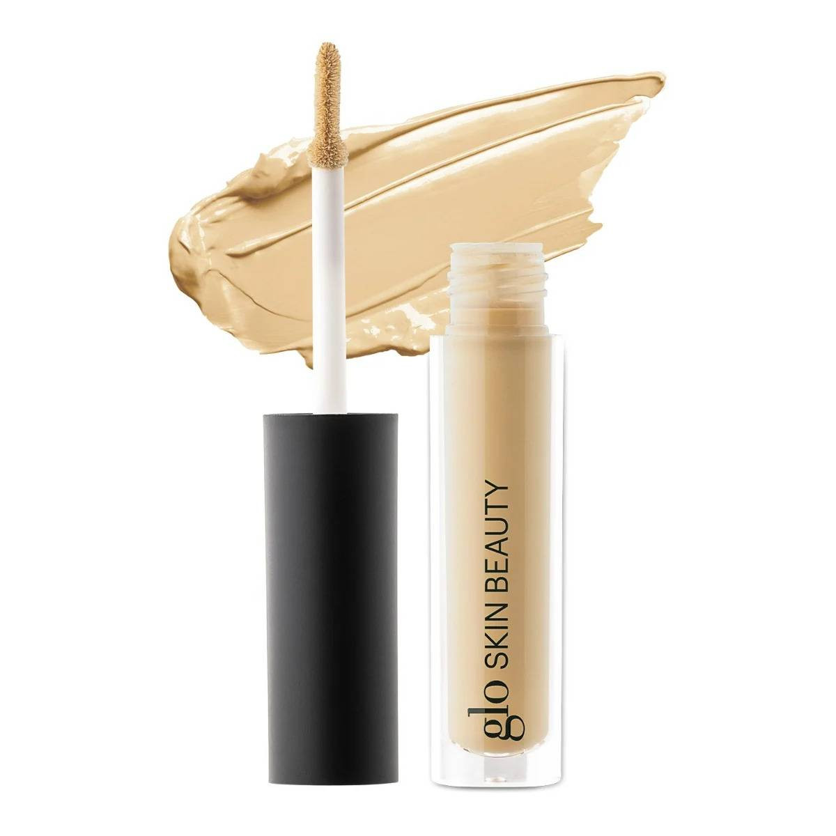 Concealer tube and wand with a golden beige swatch
