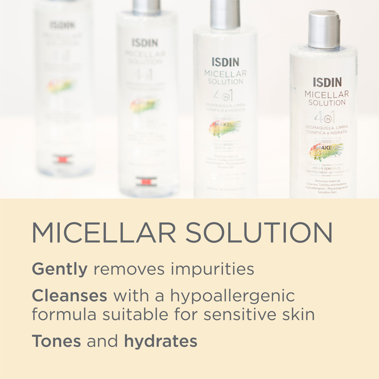 ISDIN Micellar Solution 4-In-1 Makeup Remover Micellar Water BeautifiedYou.com