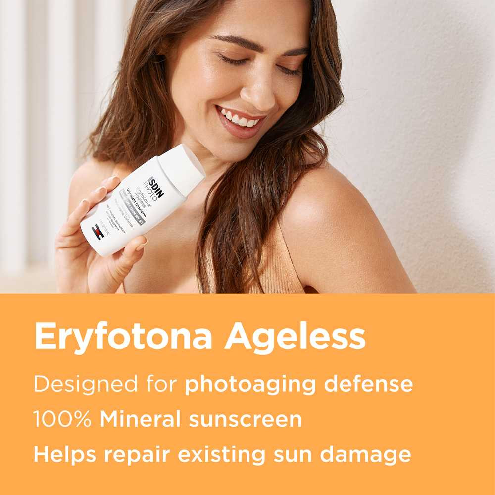 ISDIN Eryfotona Ageless Ultralight Tinted Mineral SPF 50 Sunscreen ISDN56852 BeautifiedYou.com