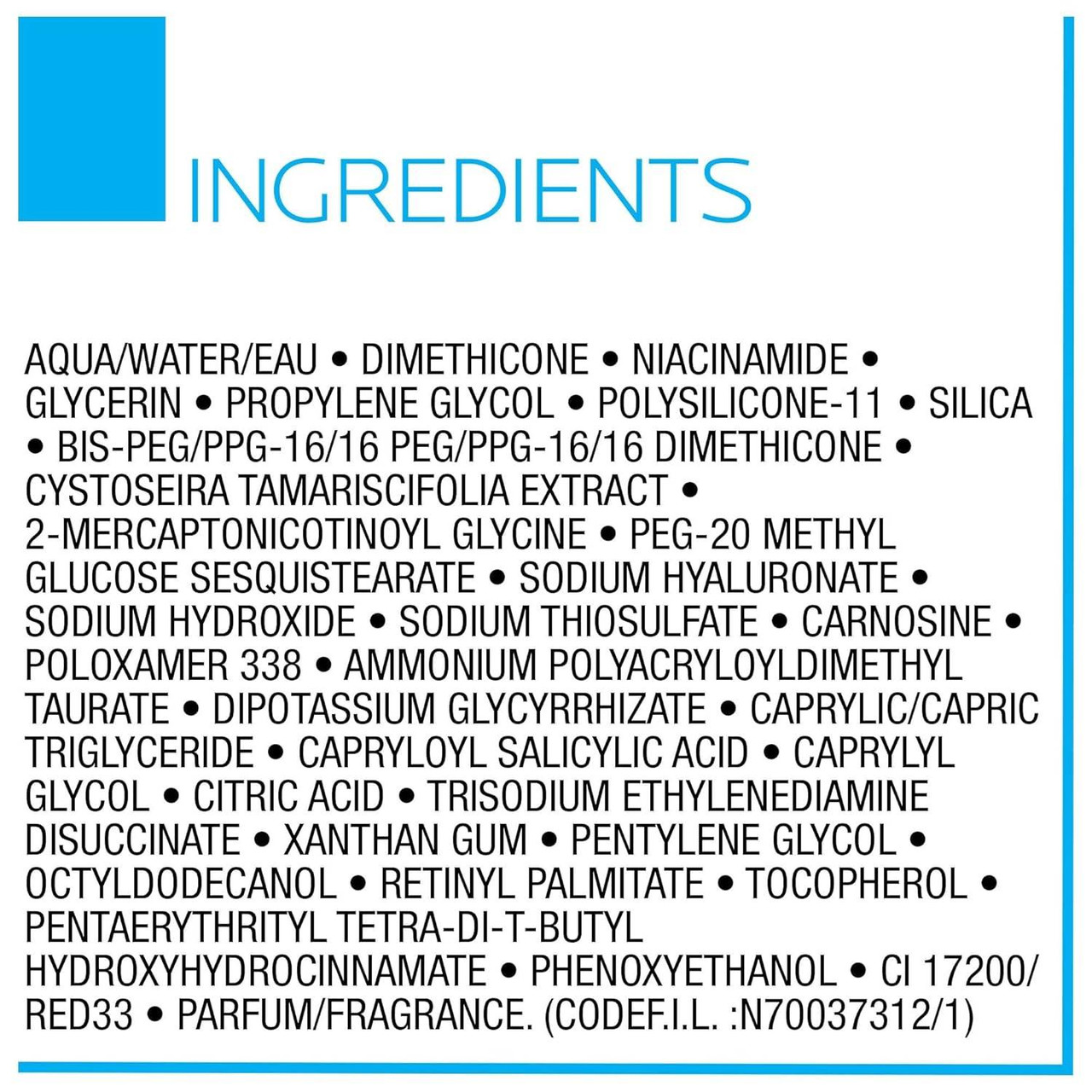 La Roche-Posay Mela B3 Serum full ingredients list