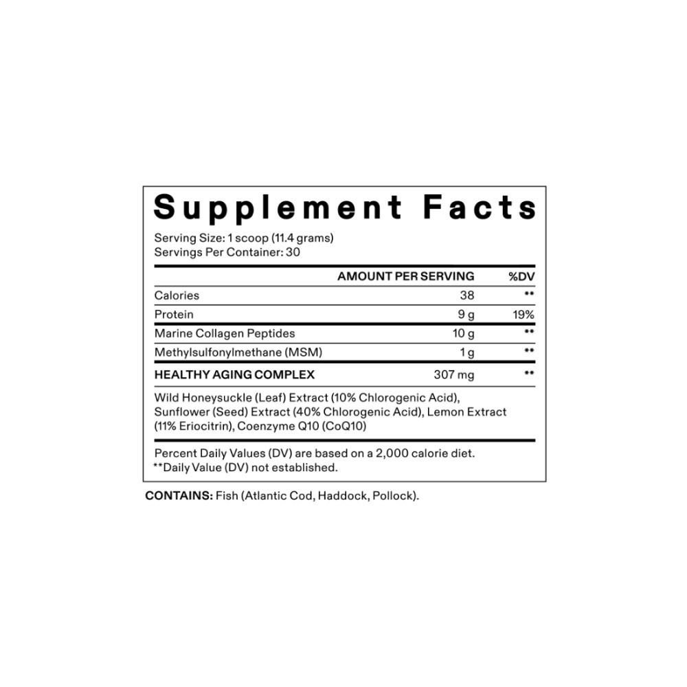 Collagen Infusion MD supplement facts panel