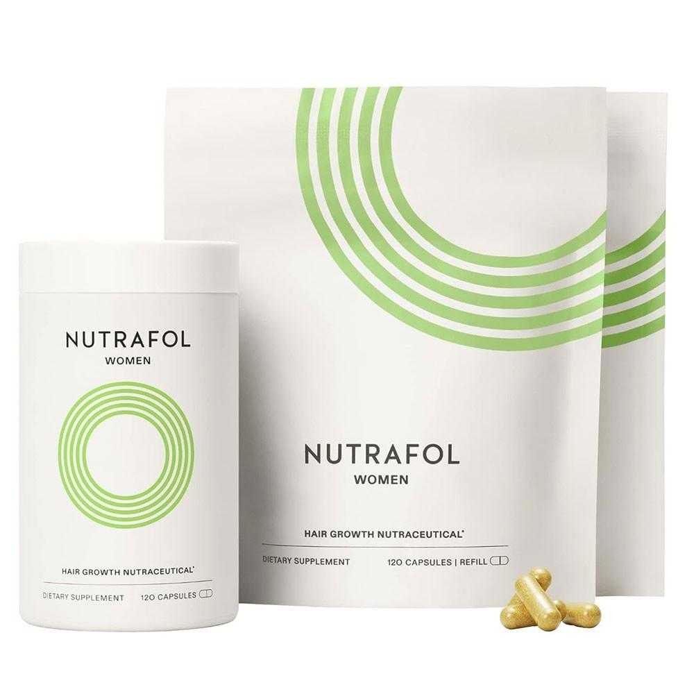 Nutrafol Women bottle and refill pouches with capsules
