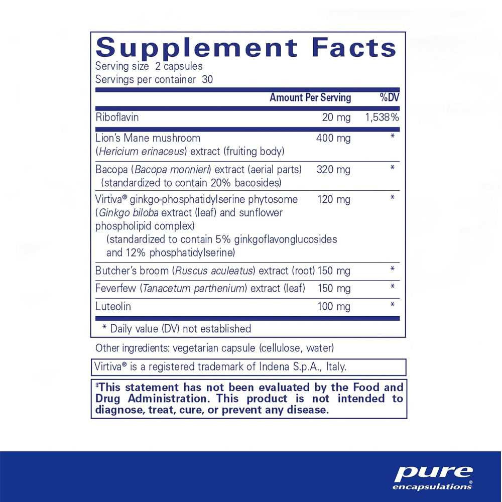 Pure Encapsulations Brain Reset - 60 Capsules PURE23458 BeautifiedYou.com