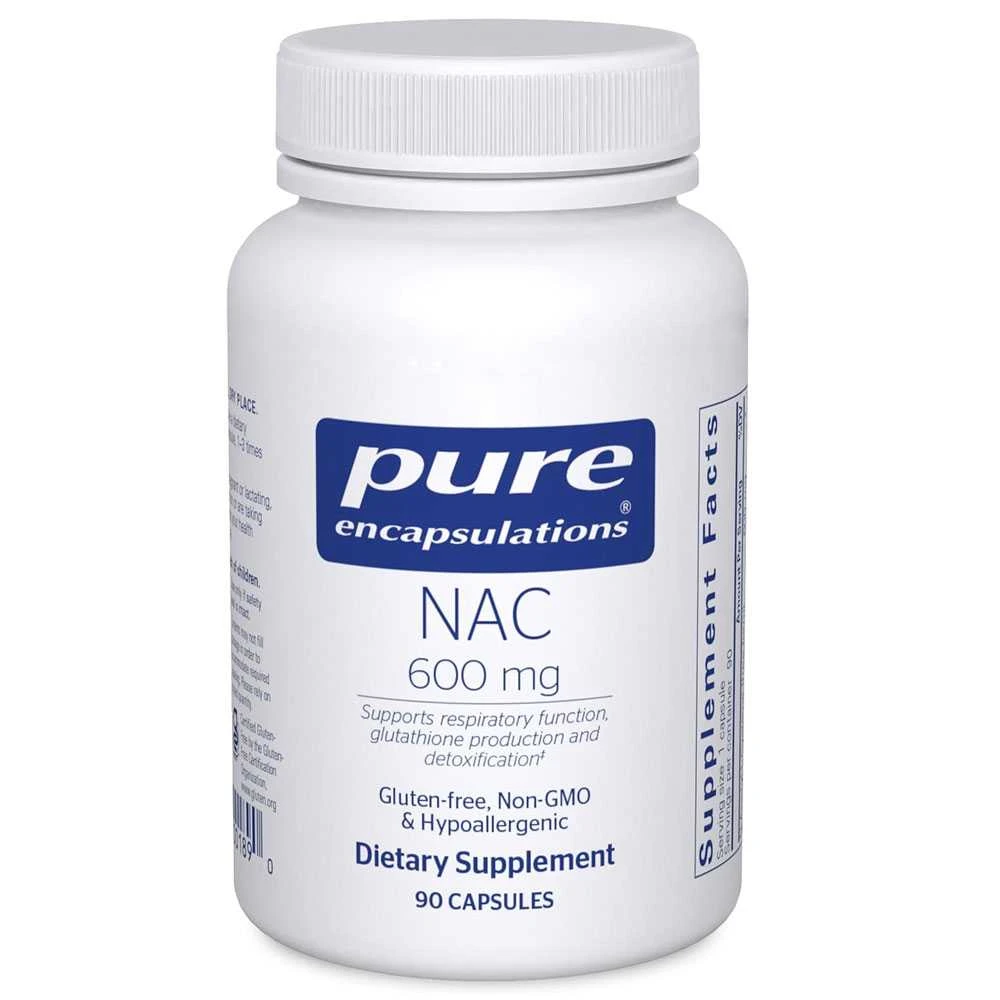 Pure Encapsulations NAC 600 mg 90 capsules bottle