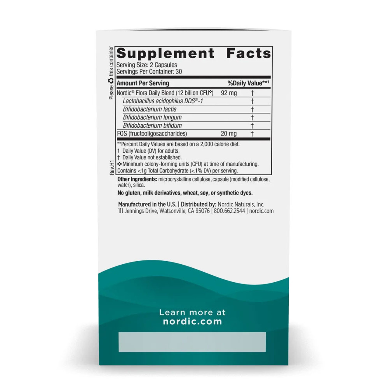 Nordic Naturals Nordic Flora Probiotic Daily - 60 Capsules