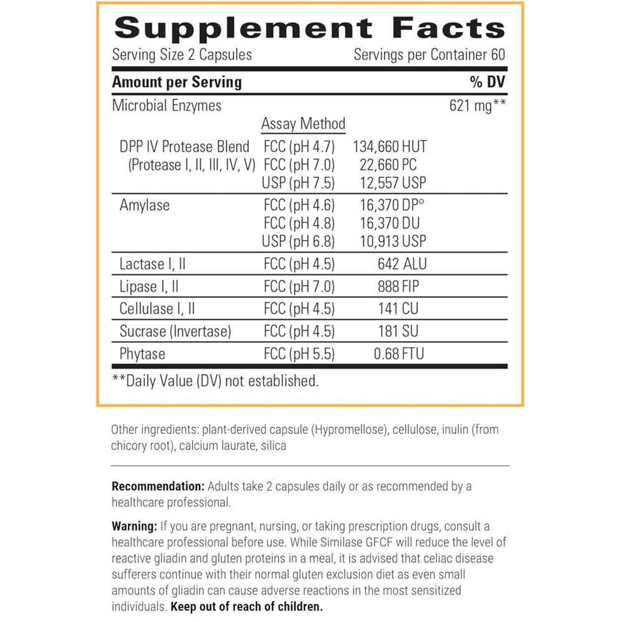 Integrative Therapeutics Similase GFCF - 120 Vegan Capsules INTH03866 BeautifiedYou.com