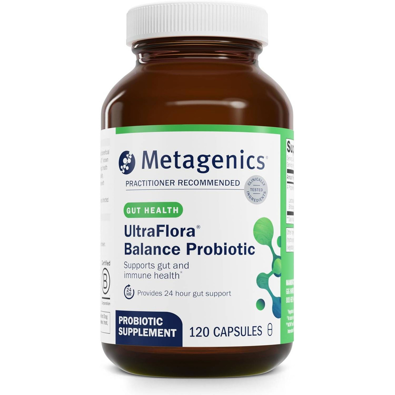 Metagenics UltraFlora Balance Probiotic 120 capsules bottle