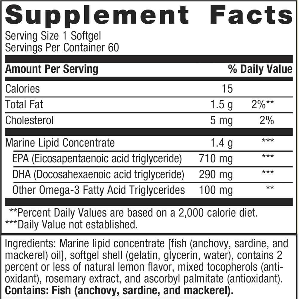 Metagenics OmegaGenics EPA-DHA 1000 Omega-3 Fish Oil Supplement, Lemon Flavor MTGN-OGEPA1 BeautifiedYou.com