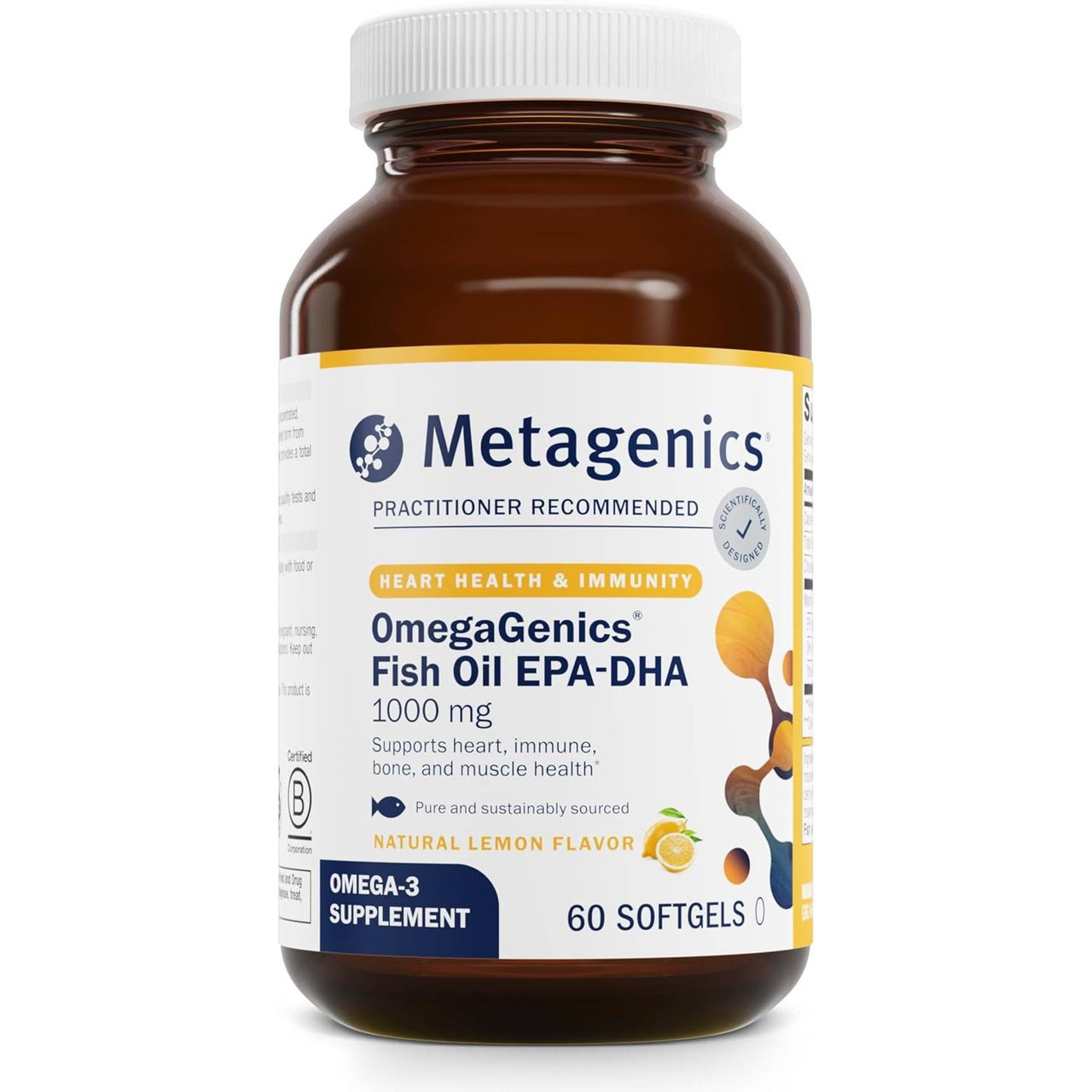 Metagenics OmegaGenics EPA-DHA 1000 Omega-3 Fish Oil Supplement, Lemon Flavor MTGN-OGEPA1 48.99