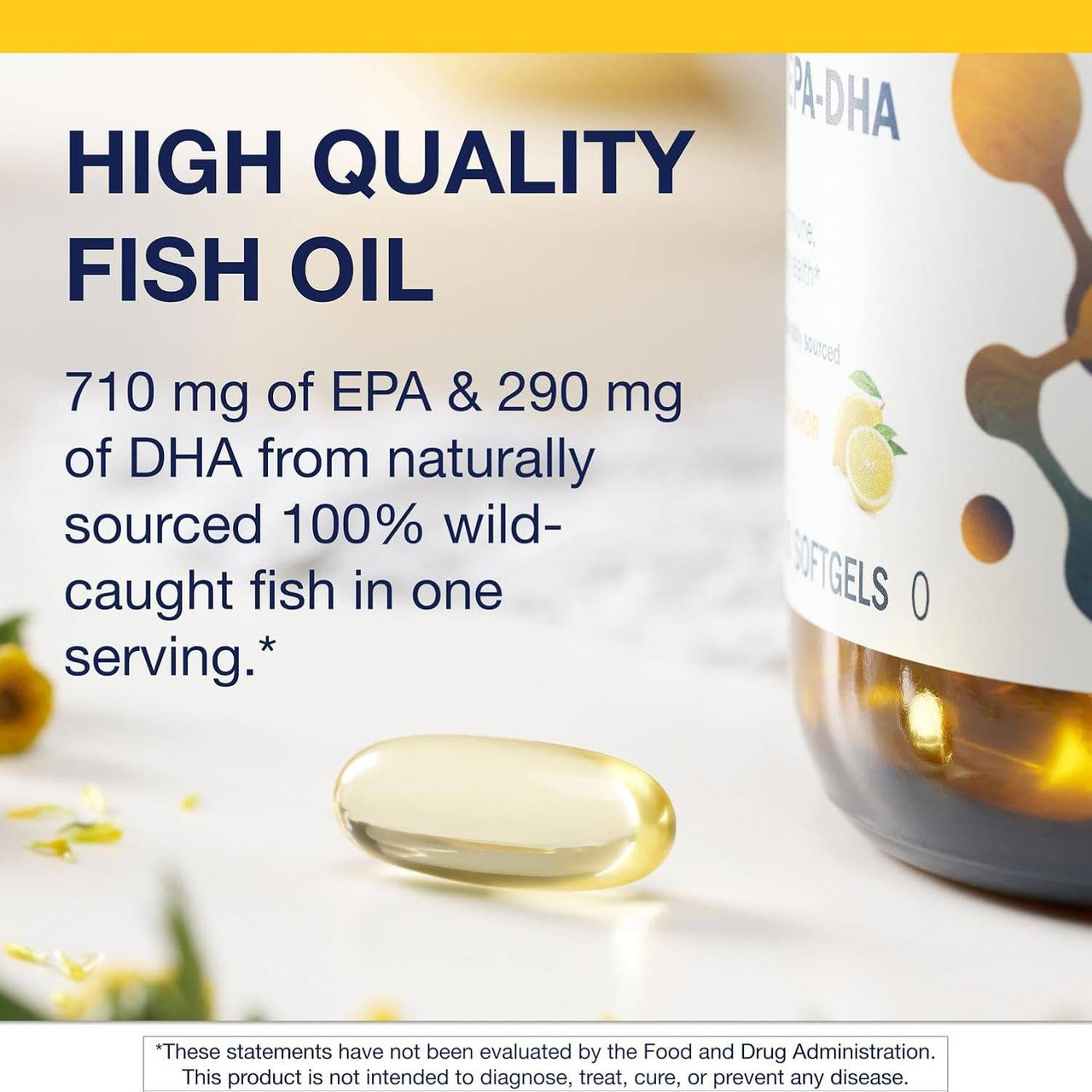 Metagenics OmegaGenics EPA-DHA 1000 Omega-3 Fish Oil Supplement, Lemon Flavor