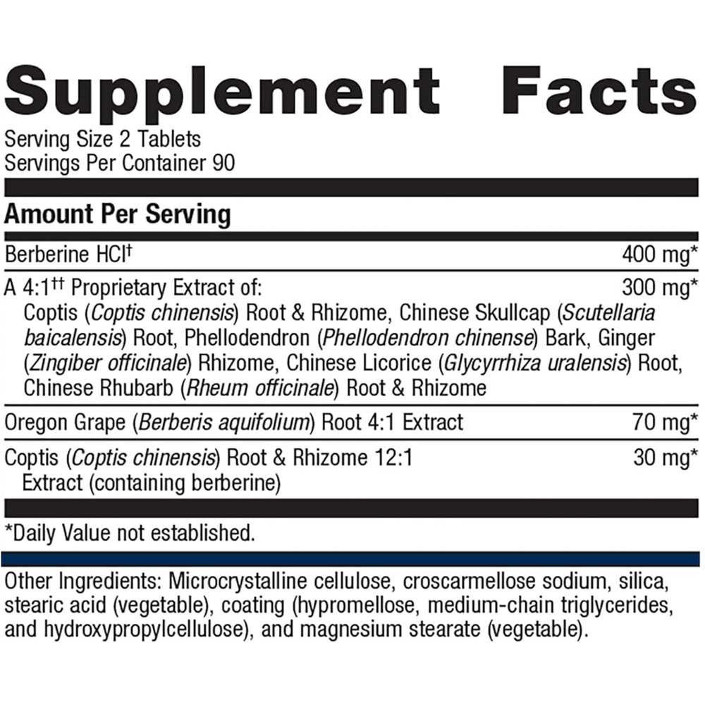 Supplement facts for CandiBactin-BR, 90 servings per container