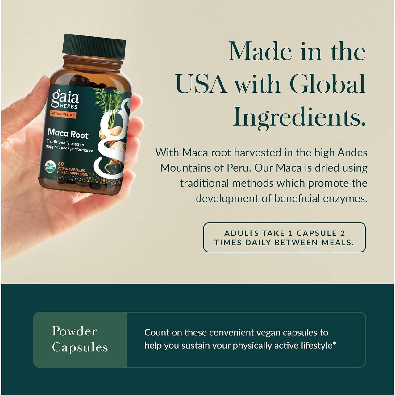Gaia Herbs PRO Maca Root - 60 Capsules