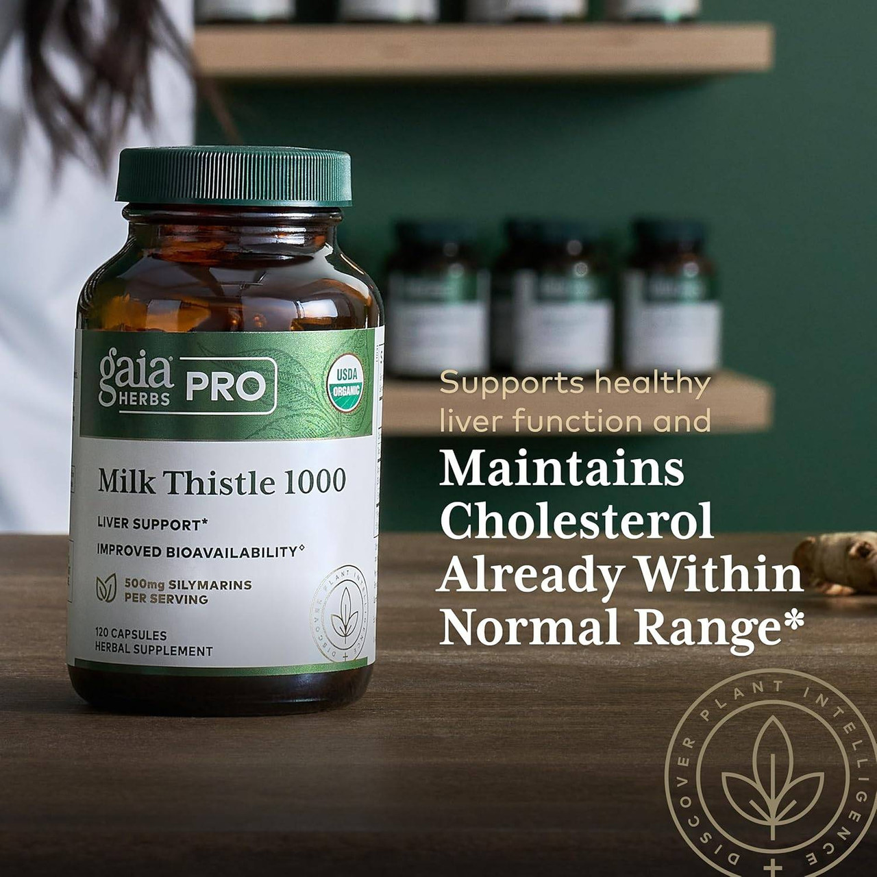 Gaia Herbs PRO Milk Thistle 1000 - 120 Capsules