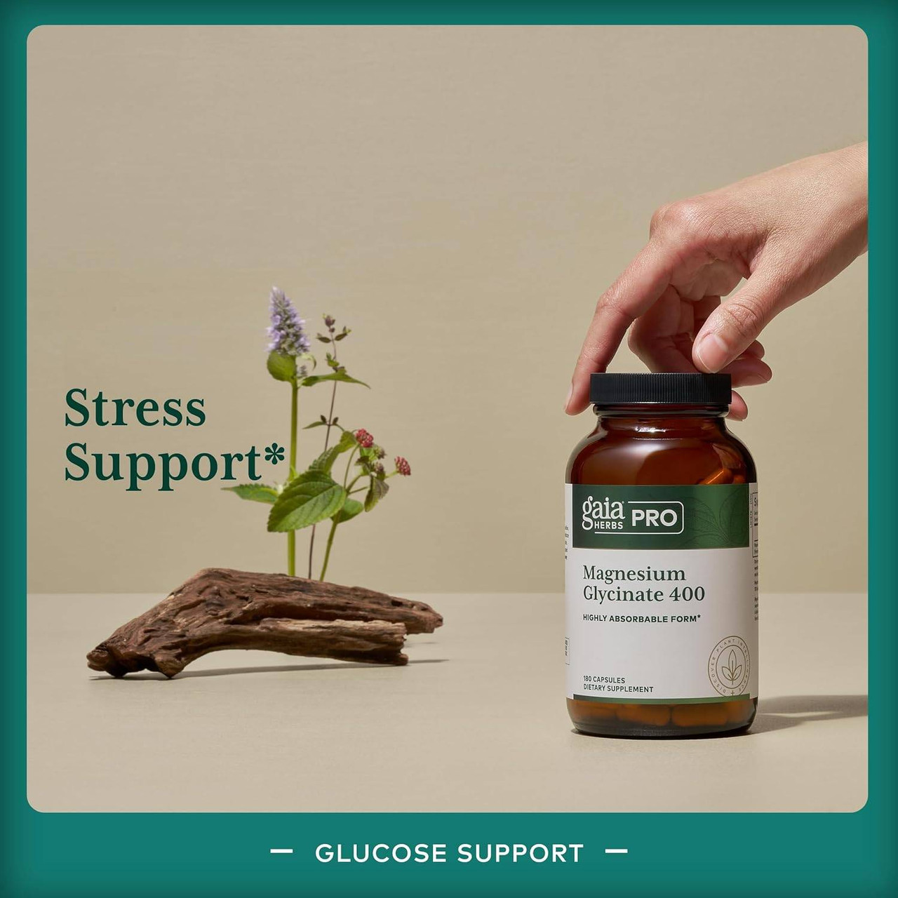 Gaia Herbs PRO Magnesium Glycinate 400 - 180 Capsules