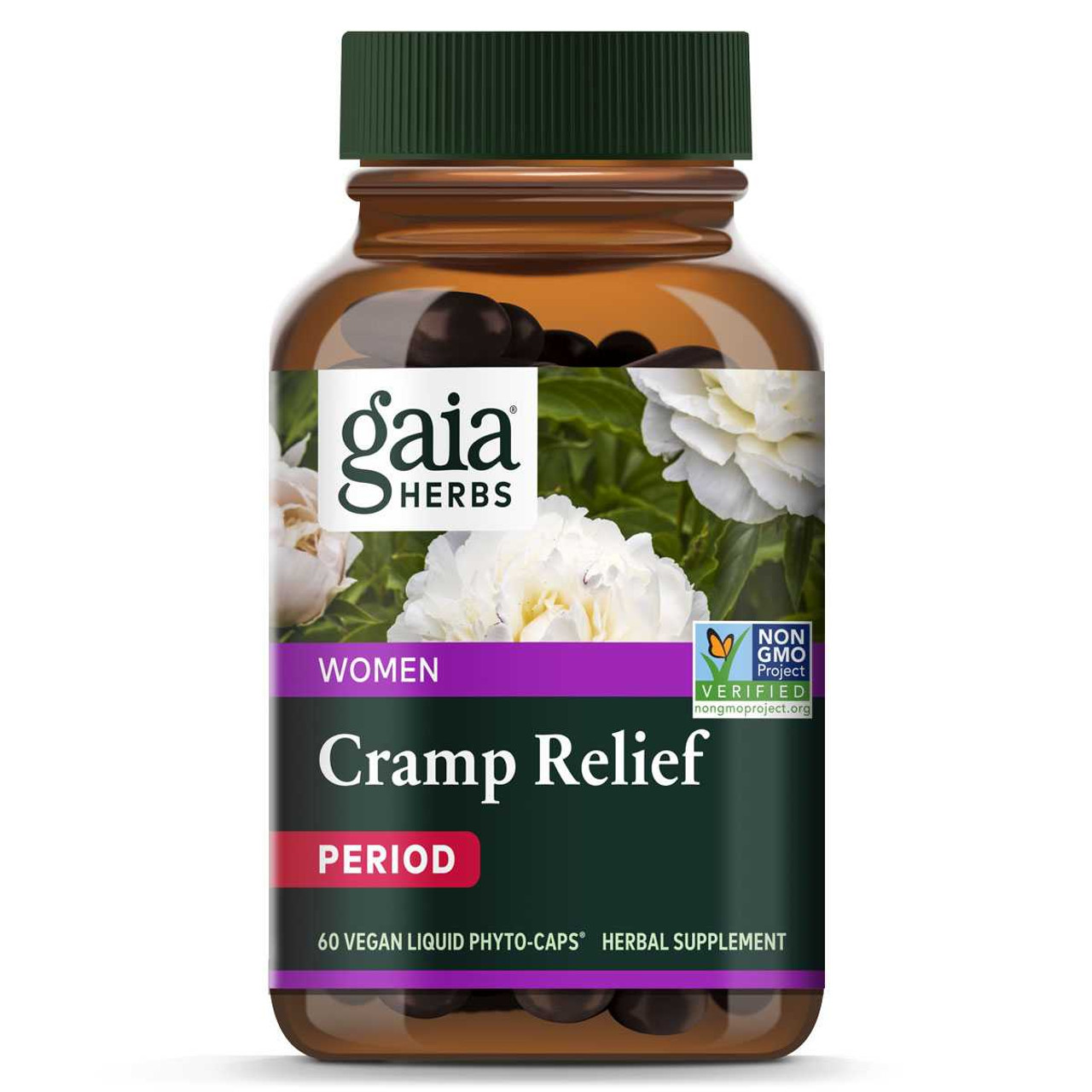 Gaia Herbs PRO Period Cramp Relief - 60 Capsules GAIA53683 BeautifiedYou.com