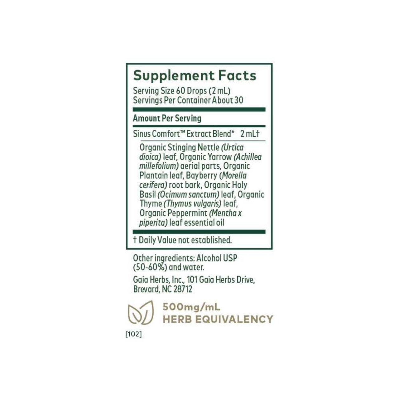 Gaia Herbs PRO Sinus Comfort - 2 Ounces GAIA51672 BeautifiedYou.com