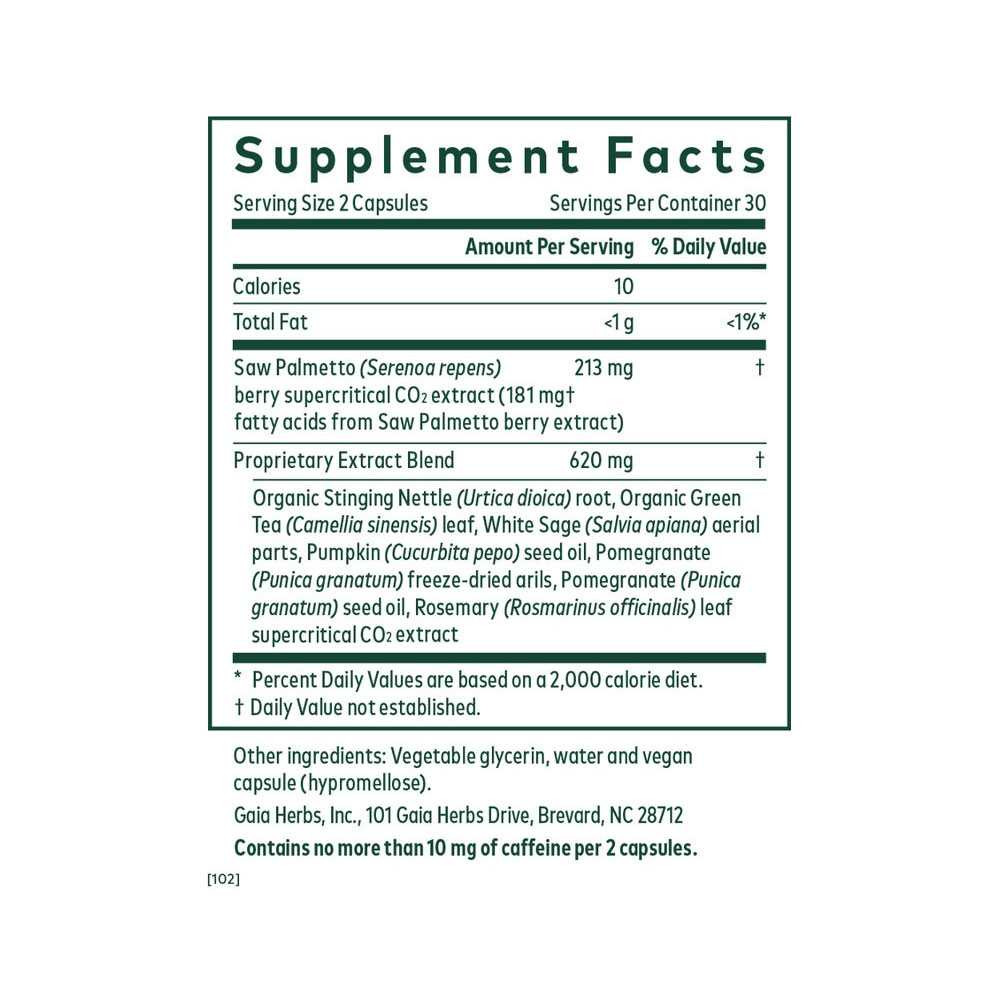 Gaia Herbs PRO Prostate Formula - 60 Capsules GAIA02842 BeautifiedYou.com