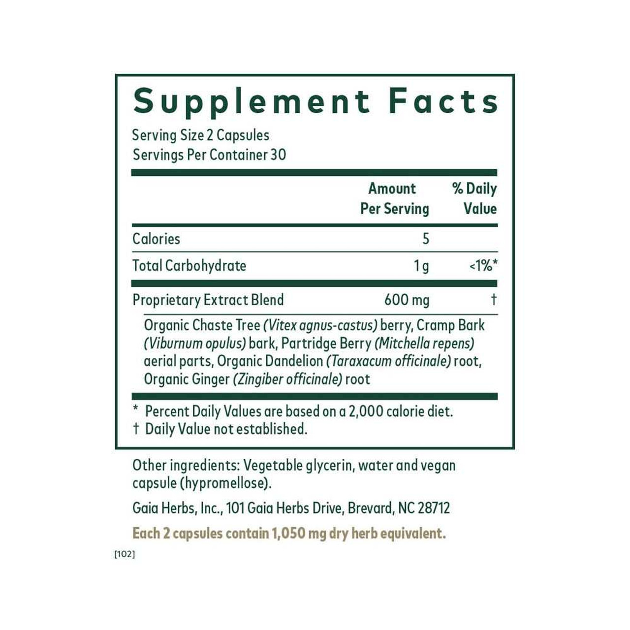 Gaia Herbs PRO Vitex Reproductive Formula - 60 Capsules GAIA51115 BeautifiedYou.com