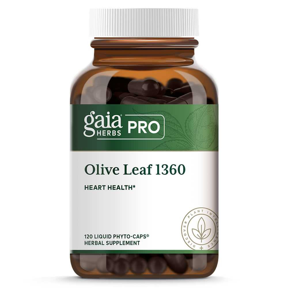 Gaia Herbs PRO Olive Leaf 1360 - 120 Capsules GAIA52259 BeautifiedYou.com