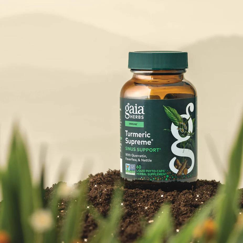 Gaia Herbs PRO Turmeric Supreme Sinus Support - 60 Capsules