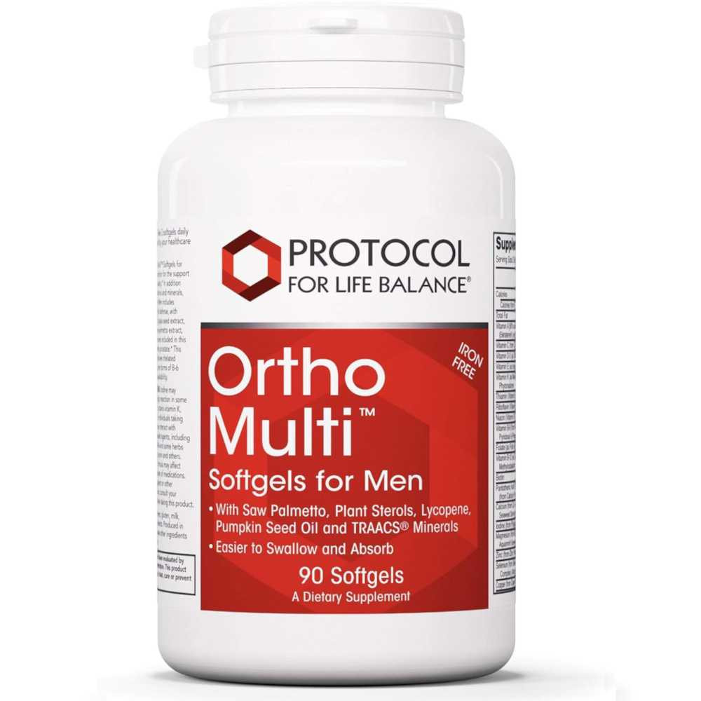 Protocol for Life Balance Ortho Multi Softgels for Men 90 softgel bottle