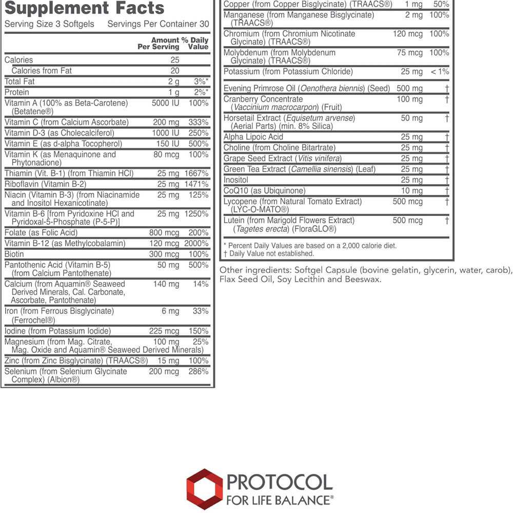 Protocol Ortho Multi for Women - 90 Softgels PLB38025 BeautifiedYou.com