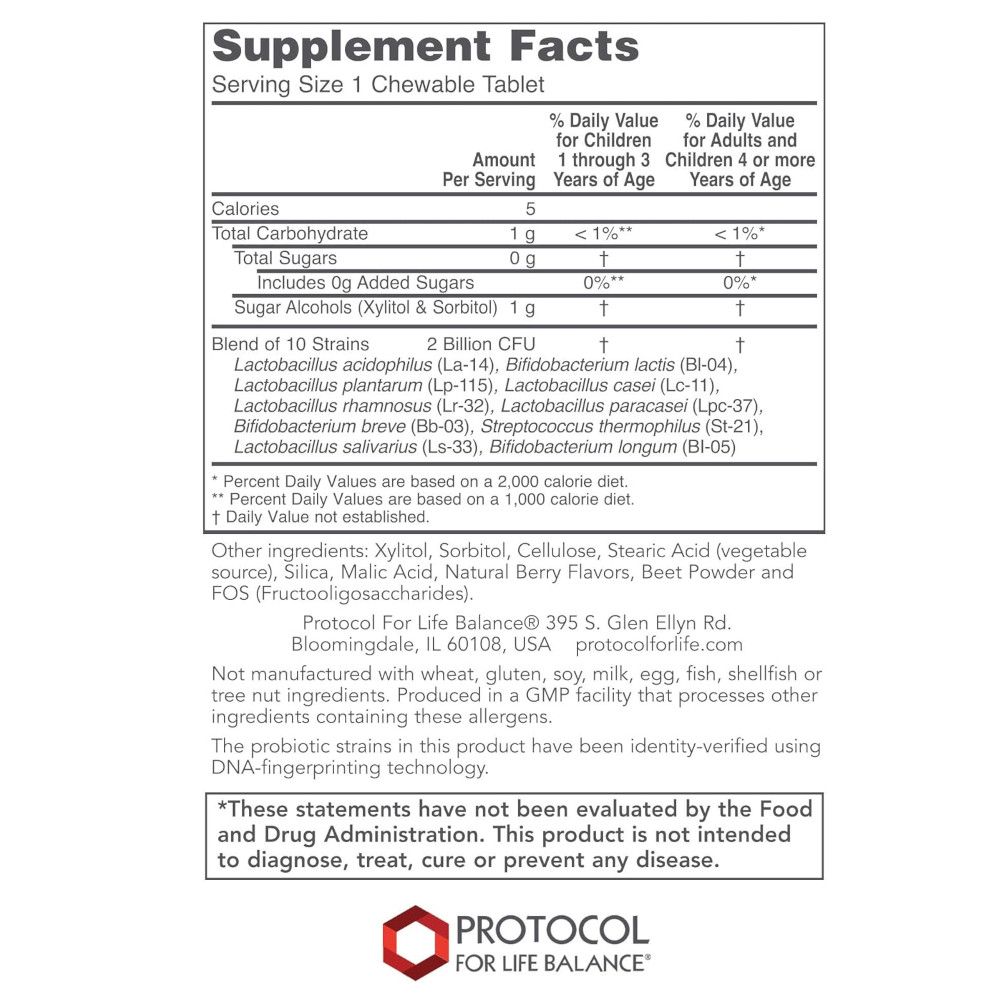 Protocol Chewable Probiotic-4 - 90 Chewables