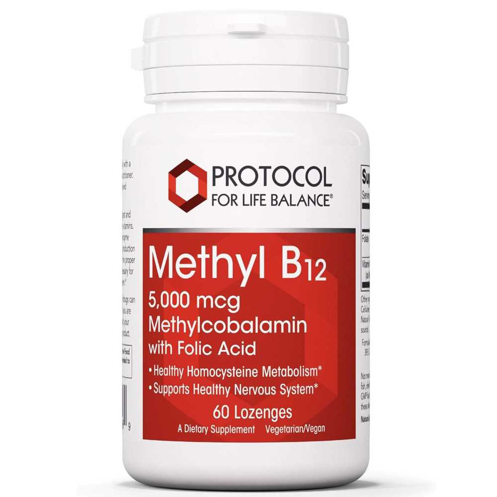Protocol Methyl B12 5000mcg - 60 Lozenges PLB04969 BeautifiedYou.com