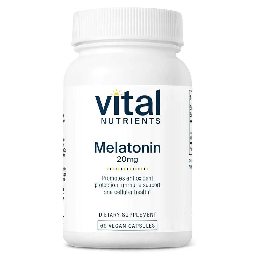 Vital Nutrients Melatonin 20 mg 60 vegan capsule bottle