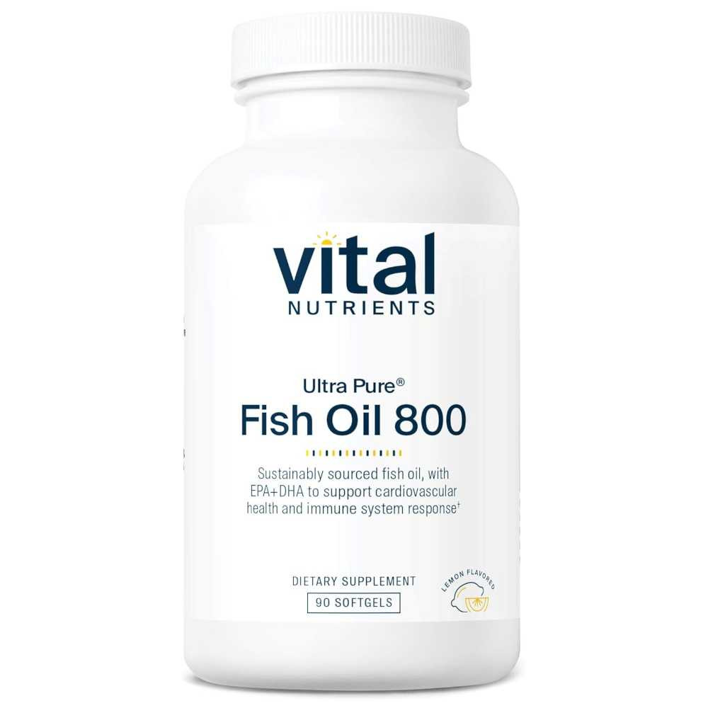 Vital Nutrients Ultra Pure Fish Oil 800 90 softgel bottle