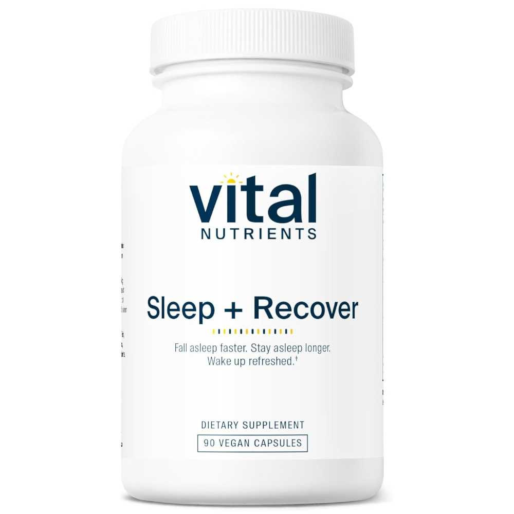 Vital Nutrients Sleep + Recover 90 vegan capsule bottle