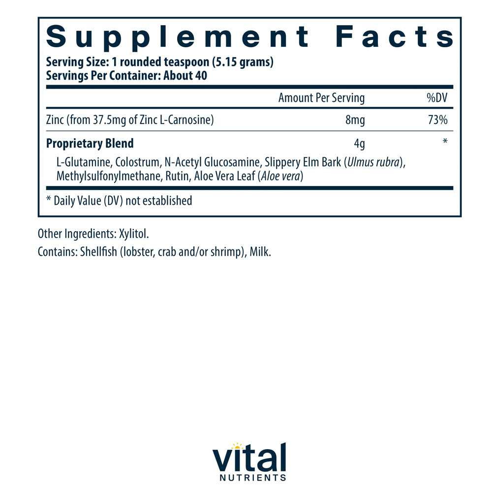 Vital Nutrients GI Repair Powder - 206 Grams VNT47116 BeautifiedYou.com