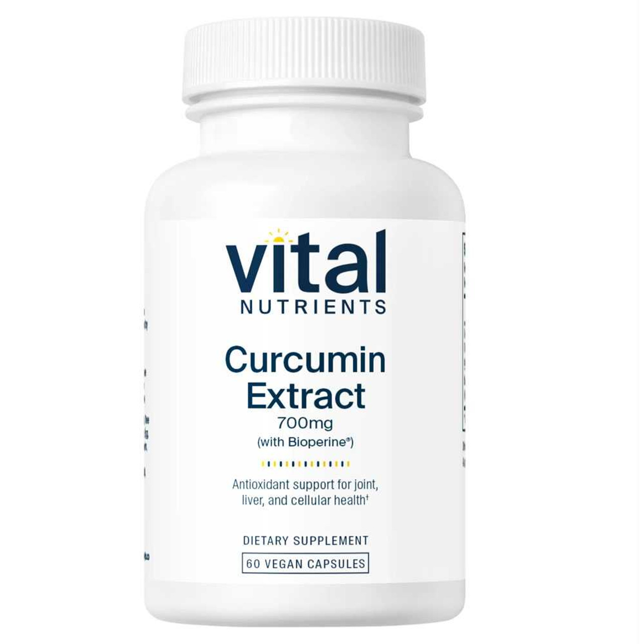 Vital Nutrients Curcumin Extract with Bioperine 700mg - 60 Capsules VNT84117 BeautifiedYou.com