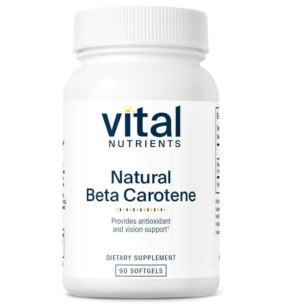 Vital Nutrients Natural Beta Carotene - 90 Softgels VNT03112 BeautifiedYou.com