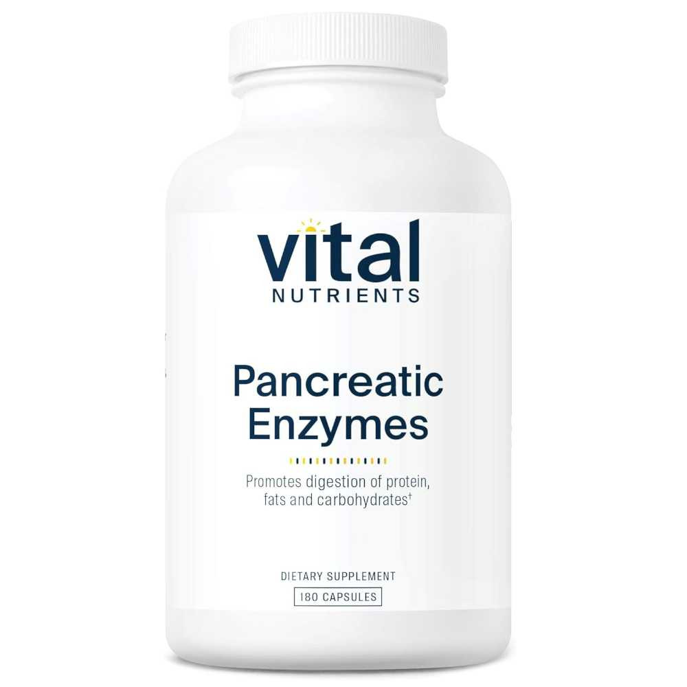 Vital Nutrients Pancreatic Enzymes 1000mg (Full Strength) VNT-PE BeautifiedYou.com