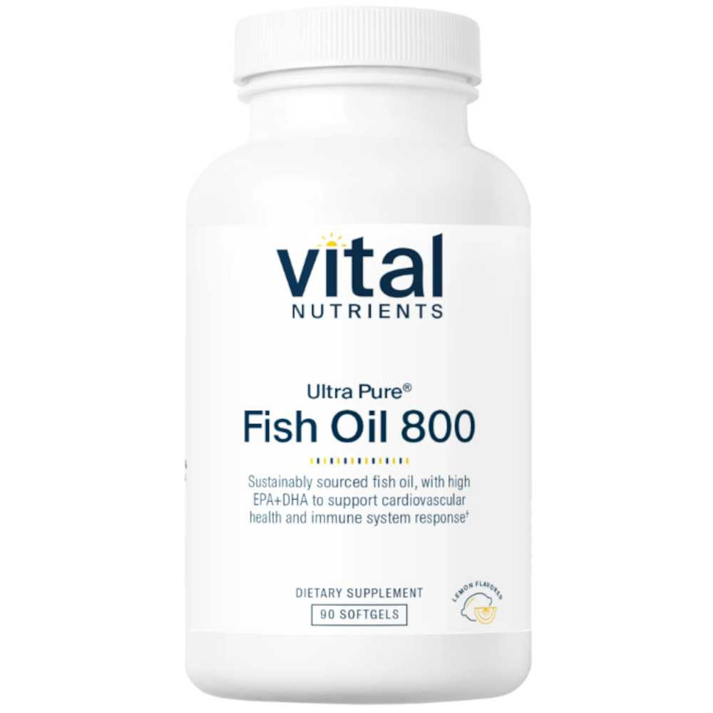 Vital Nutrients Ultra Pure Fish Oil 800 TG 90 softgel bottle