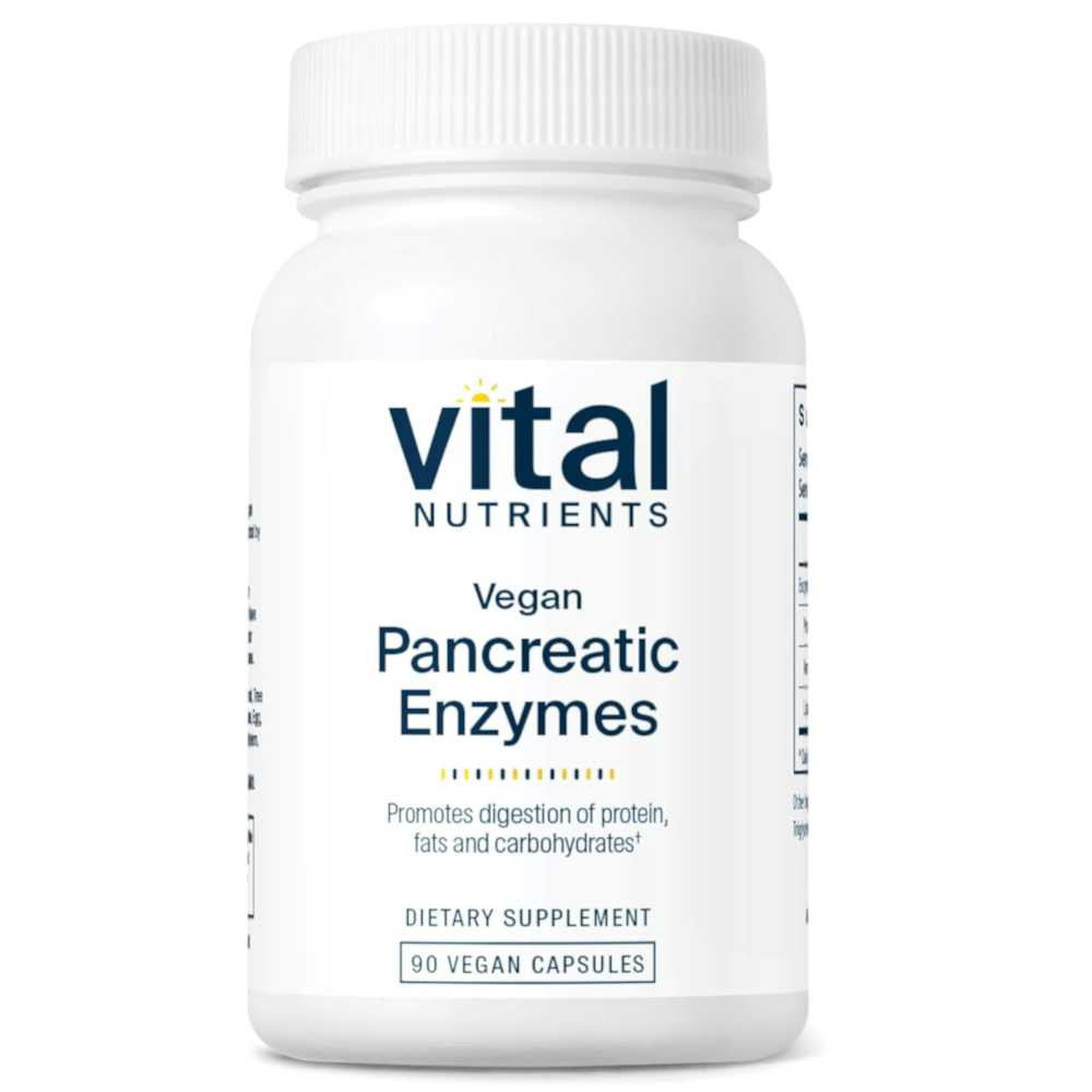 Vital Nutrients Vegan Pancreatic Enzymes 90 vegan capsule bottle
